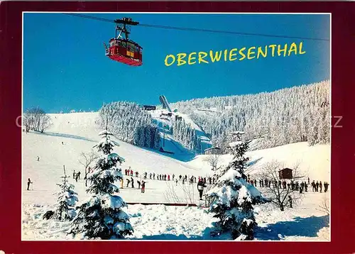 AK / Ansichtskarte Seilbahn Oberwiesenthal Sprungschanze  Kat. Bahnen