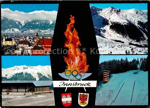 AK / Ansichtskarte Olympia Innsbruck Axamer Lizum Olympia Eisstadion Sprungschanze Kat. Sport