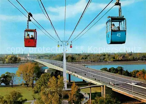 AK / Ansichtskarte Seilbahn Zoobruecke Koeln am Rhein  Kat. Bahnen