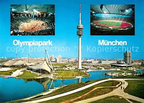 AK / Ansichtskarte Olympia Olympiapark Muenchen Olympiaturm Olympiahalle Olympiastadion  Kat. Sport