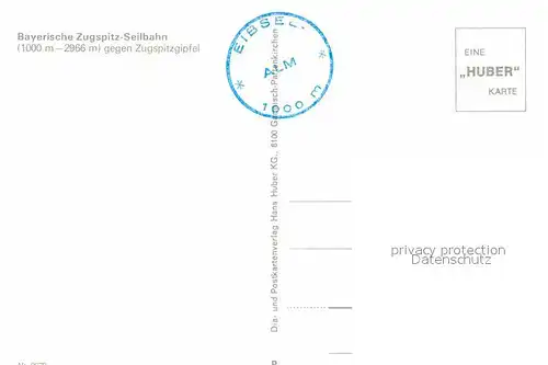 AK / Ansichtskarte Seilbahn Bayerische Zugspitz Seilbahn Zugspitzgipfel  Kat. Bahnen