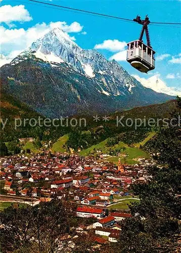 AK / Ansichtskarte Seilbahn Karwendel Mittenwald Wetterstein  Kat. Bahnen