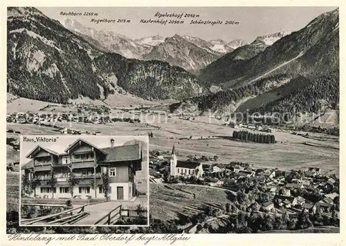 AK / Ansichtskarte Hindelang Bad Oberdorf Panorama Rauhorn Kugelhorn Kat. Bad Hindelang