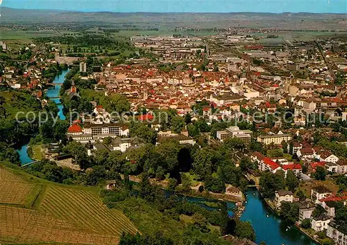 AK / Ansichtskarte Bad Kreuznach aeltestes Radon Solbad der Welt an der Nahe Fliegeraufnahme Kat. Bad Kreuznach