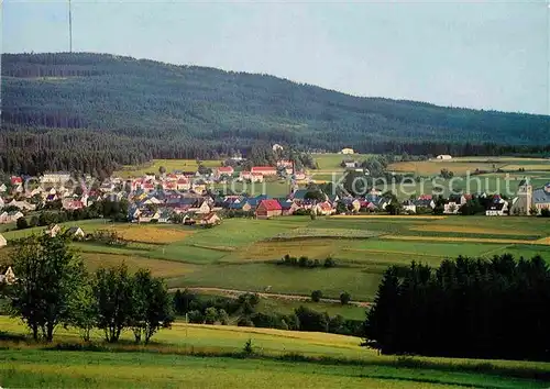 AK / Ansichtskarte Bischofsgruen Panorama Hoehenluftkurort im Fichtelgebirge Ochsenkopf Fernsehturm Kat. Bischofsgruen