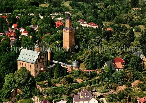 AK / Ansichtskarte Kronberg Taunus Burg Fliegeraufnahme Kat. Kronberg im Taunus