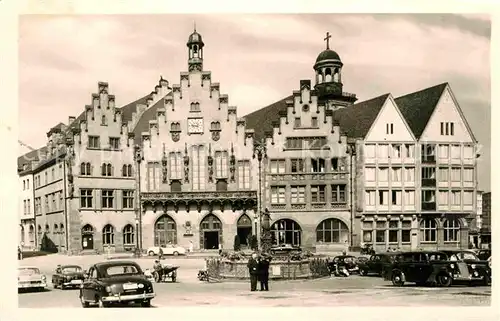 AK / Ansichtskarte Frankfurt Main Roemer Brunnen Erinnerungskarte 7. Deutsche Evangelische Kirchentag Kat. Frankfurt am Main