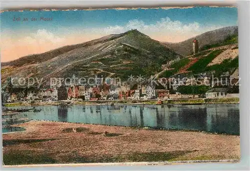 AK / Ansichtskarte Zell Mosel Teilansicht Waserturm Kat. Zell (Mosel)