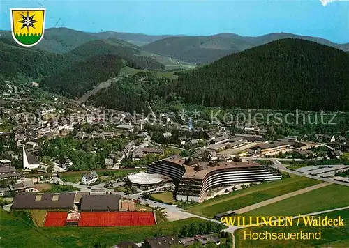 AK / Ansichtskarte Willingen Sauerland Kneipp Kurort Wintersportplatz Fliegeraufnahme Kat. Willingen (Upland)