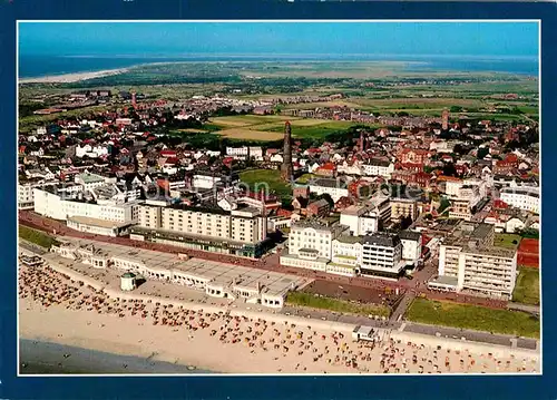 AK / Ansichtskarte Borkum Nordseebad Nordseeheilbad Fliegeraufnahme Kat. Borkum