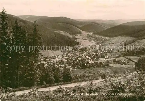 AK / Ansichtskarte Manebach Panorama Luftkurort Blick vom Goethepfad Kat. Ilmenau