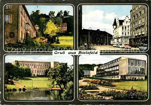 AK / Ansichtskarte Bielefeld Dueppelstrasse am Bahnhof Paedagogische Akademie Lutherstift Sparrenburg Rudolf Oetker Halle Kat. Bielefeld