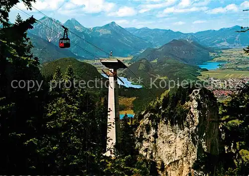 AK / Ansichtskarte Seilbahn Tegelberg Rossberg Aggenstein Breitenberg Fuessen Weissensee  Kat. Bahnen