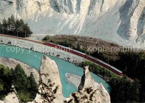 AK / Ansichtskarte Rhaetische Bahn Rheinschlucht Flims  Kat. Eisenbahn