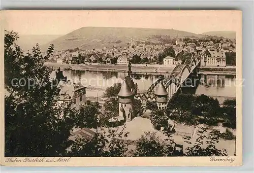 AK / Ansichtskarte Traben Trarbach Moselbruecke mit Brueckenschenke Kat. Traben Trarbach