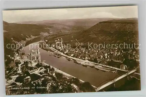 AK / Ansichtskarte Traben Trarbach Panorama mit Graefinburg Kat. Traben Trarbach