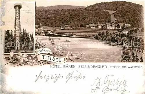 AK / Ansichtskarte Titisee Hotel Baeren Hochfirstturm  Kat. Titisee Neustadt