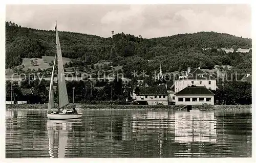 AK / Ansichtskarte Ludwigshafen Bodensee Strandhotel Adler Segelboot  Kat. Bodman Ludwigshafen