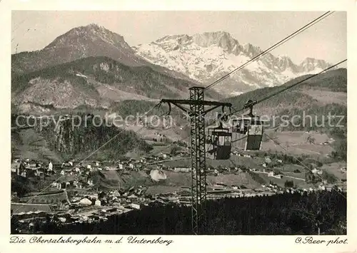 AK / Ansichtskarte Seilbahn Obersalzberg Untersberg  Kat. Bahnen