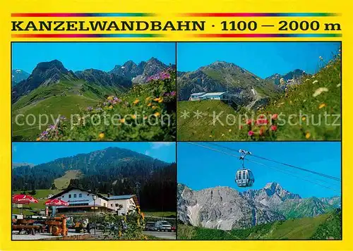 AK / Ansichtskarte Seilbahn Kanzelwand Kleinwalsertal Riezlern Tal  und Bergstation  Kat. Bahnen