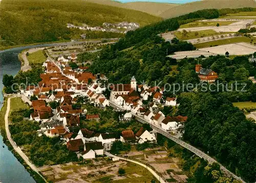 AK / Ansichtskarte Herstelle Weser Fliegeraufnahme Kat. Beverungen