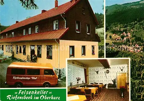 AK / Ansichtskarte Riefensbeek Kamschlacken Felsenkeller Riefensbeeker Hof Kat. Osterode am Harz