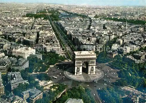 AK / Ansichtskarte Paris Arc de Triomphe Vue aerienne Kat. Paris