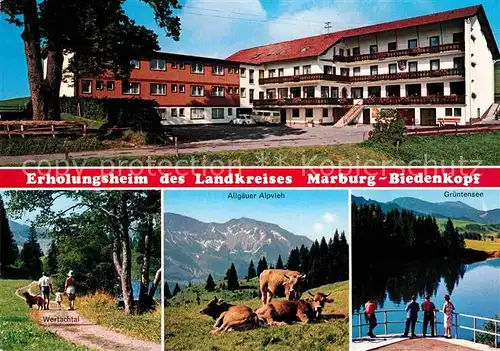 AK / Ansichtskarte Maria Rain Allgaeu Erholungsheim des Landkreises Marburg Biedenkopf Wertachtal Allgaeuer Alpvieh Gruentensee Kat. Mittelberg Oy