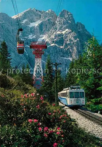 AK / Ansichtskarte Zahnradbahn Seilbahn Zugspitze Kat. Bergbahn