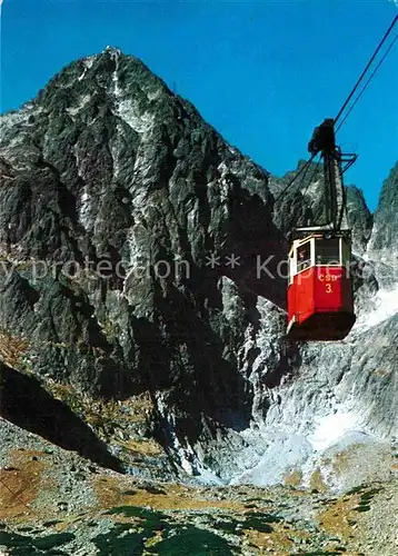 AK / Ansichtskarte Seilbahn Vysoke Tatry Skalnata dolina Lomnicky stit  Kat. Bahnen