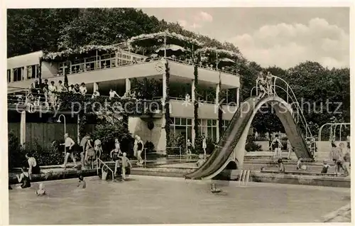 AK / Ansichtskarte Wiesbaden Opelbad Wasserrutsche  Kat. Wiesbaden