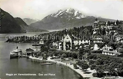 AK / Ansichtskarte Weggis Vierwaldstaettersee Quai Pilatus  / Weggis /Bz. Luzern