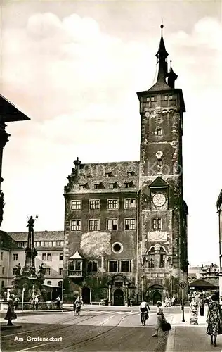 AK / Ansichtskarte Wuerzburg Vierroehrenbrunnen Rathaus / Wuerzburg /Wuerzburg LKR