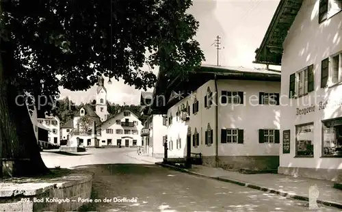 AK / Ansichtskarte Bad Kohlgrub Parie an der Dorflinde Drogerie  Kat. Bad Kohlgrub