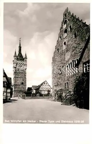 AK / Ansichtskarte Bad Wimpfen Blauer Turm Steinhaus Kat. Bad Wimpfen