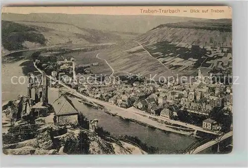 AK / Ansichtskarte Traben Trarbach Fliegeraufnahme Ruine Graefinburg Kat. Traben Trarbach