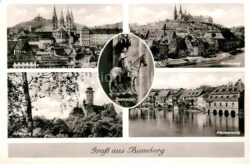 AK / Ansichtskarte Bamberg Dom Residenz Michelsberg Domreiter Altenburg Kleinvenedig Kat. Bamberg