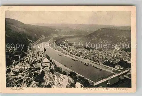 AK / Ansichtskarte Traben Trarbach Fliegeraufnahme Ruine Graefinburg Kat. Traben Trarbach