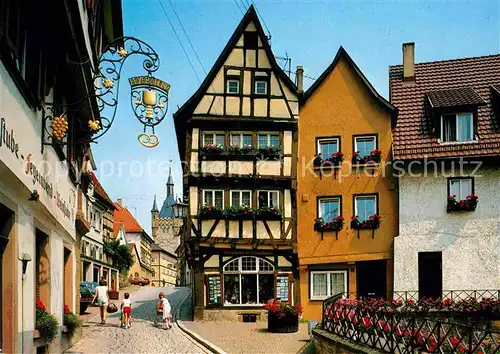 AK / Ansichtskarte Bad Wimpfen Partie an der Salzgasse Blauer Turm Fachwerkhaeuser Kat. Bad Wimpfen