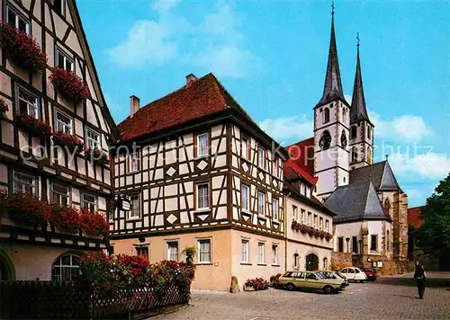 AK / Ansichtskarte Bad Wimpfen Evangelische Stadtkirche Fachwerkhaeuser Kat. Bad Wimpfen