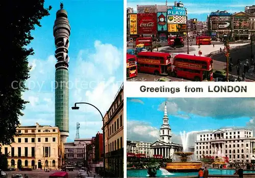 AK / Ansichtskarte London Tower Picadilly Circus Fountain Kat. City of London