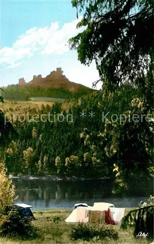 AK / Ansichtskarte Flossenbuerg Campingplatz Gaisweiher Ruine Kat. Flossenbuerg