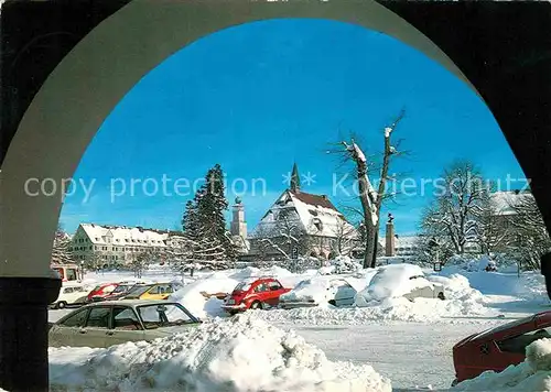 AK / Ansichtskarte Freudenstadt Marktplatz Stadthaus Winterimpressionen Kurort Schwarzwald Kat. Freudenstadt