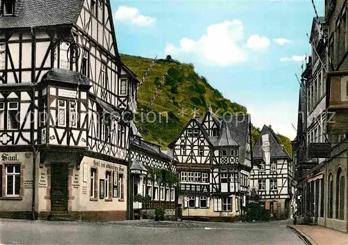 AK / Ansichtskarte Bacharach Rhein Mittelalterlicher Marktplatz Fachwerkhaeuser Kat. Bacharach