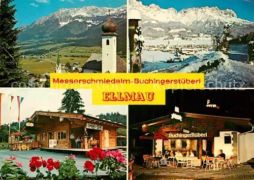AK / Ansichtskarte Ellmau Tirol Messerschmiedalm Buchingerstueberl Panorama Kat. Ellmau