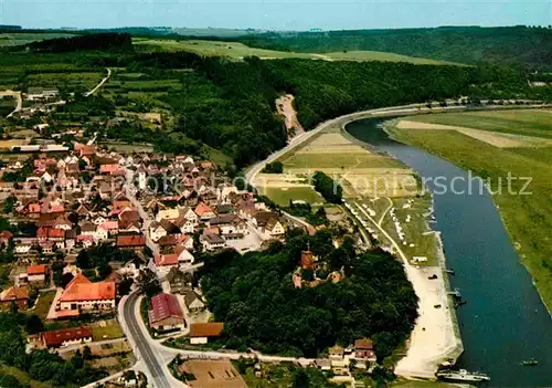 AK / Ansichtskarte Polle Oberweser Fliegeraufnahme