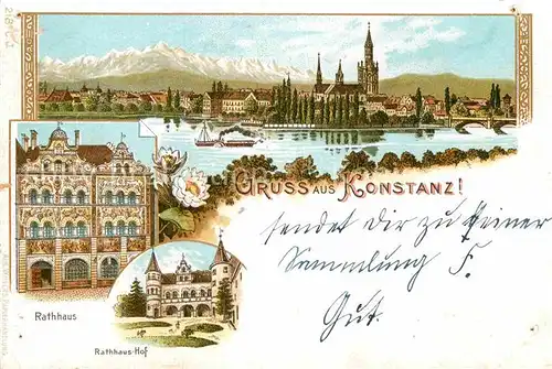 AK / Ansichtskarte Konstanz Bodensee Rathaus Rathaushof  Kat. Konstanz