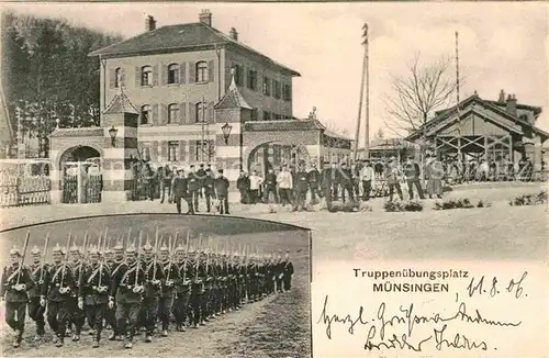 AK / Ansichtskarte Muensingen Truppenuebungsplatz Soldat  Kat. Muensingen