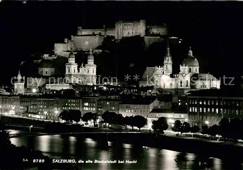 AK / Ansichtskarte Salzburg Oesterreich Bischofsstadt bei Nacht Kat. Salzburg