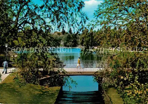 AK / Ansichtskarte Bad Meinberg Kurpark mit Stausee Kat. Horn Bad Meinberg